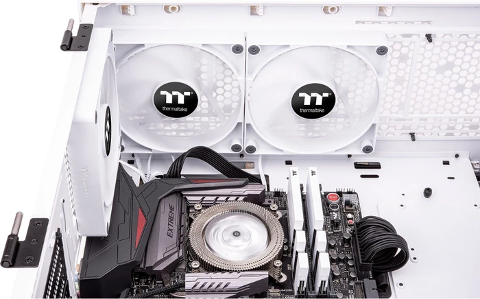 Thermaltake CT140 Snow White, weiß, 140mm, 2er-Pack