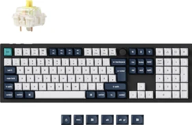 Keychron Q6 Max, Carbon Black, LEDs RGB, hot-swap, Gateron Jupiter BANANA, USB/Bluetooth, DE