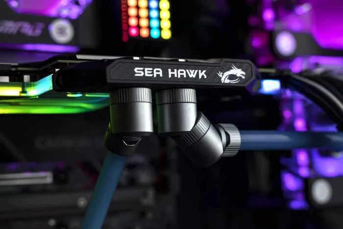 EK Water Blocks Quantum Line EK-Quantum Torque Rotary 90° Winkeladapter, Satin Titanium