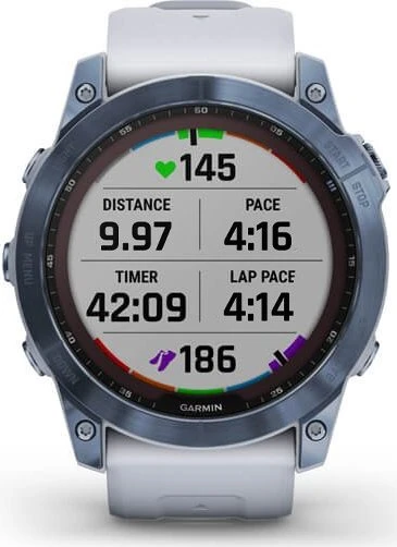 Garmin Fenix 7X Sapphire Solar blue dlc titan/whitestone