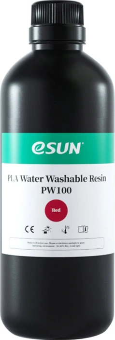 eSUN PW100 PLA Water Washable Resin Red, 1.00kg
