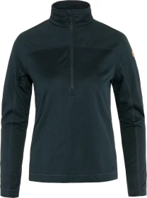 Fjällräven Abisko Lite Fleece Half Zip Funktionsshirt langarm dark navy (Damen)