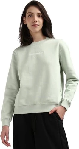 Calvin Klein Fleece Baumwoll-Mix Sweatshirt celadon green (Damen)
