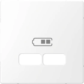 Merten System Design Zentralplatte für USB Ladestation-Einsatz, Lotosweiß
