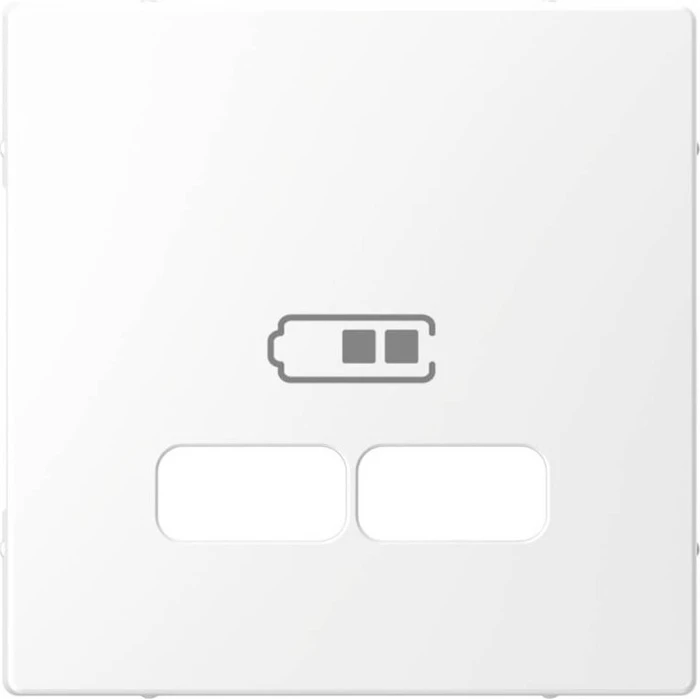 Merten System Design Zentralplatte für USB Ladestation-Einsatz, Lotosweiß
