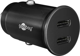 Wentronic 30W Power Delivery Dual-USB-C PD Auto-Schnellladegerät schwarz
