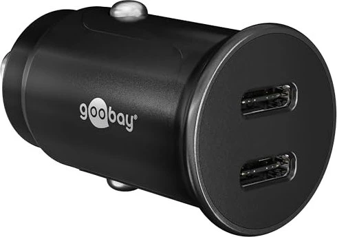 Wentronic 30W Power Delivery Dual-USB-C PD Auto-Schnellladegerät schwarz