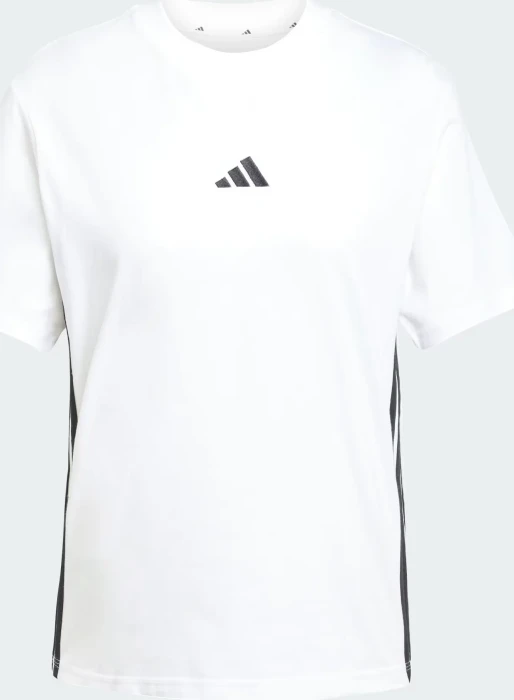 adidas Essentials 3-Streifen Cotton T-Shirt kurzarm weiß/schwarz (Damen)