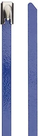 DeLOCK Edelstahl Kabelbinder, 4.6mm, 300mm, blau, 10 Stück