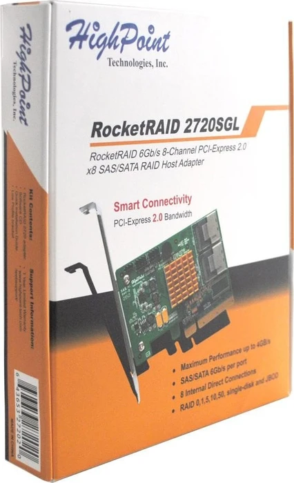HighPoint RocketRAID 2720SGL, PCIe 2.0 x8