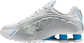 Nike Shox R4 white/blue hero/metallic silver (Damen)