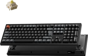 Keychron V6 Ultra 8K Wireless, schwarz, LEDs RGB, hot-swap, Keychron Silk POM BANANA, USB/Bluetooth, UK