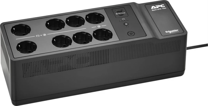 APC Back-UPS, 1050VA, Steckdosenleiste, 8x Schuko, USB