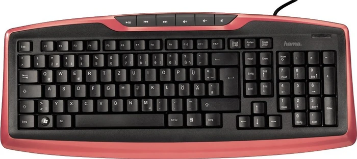 Hama K410 Media Keyboard rosa, USB