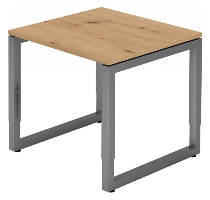 Hammerbacher Ergonomic Plus R-Serie RS08/R/G Schreibtisch 80x80cm Asteiche/graphit