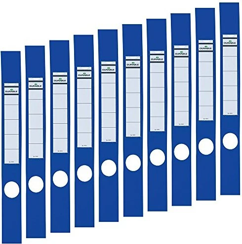 Durable Ordofix selbstklebende Ordnerrückenschilder, blau, 10 Stück