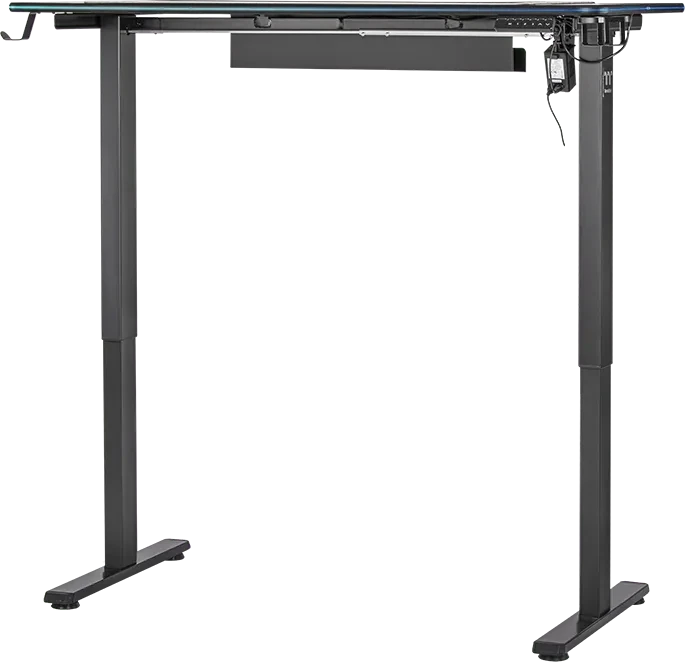 Thermaltake GT120 RGB Gaming Desk elektrisch höhenverstellbarer Sitz-Steh-Schreibtisch 120x60cm Carbon/schwarz