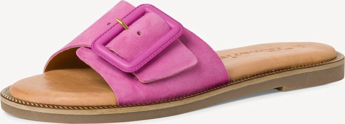 Tamaris Lederpantolette Blockabsatz rosa (Damen)