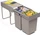 Quellmalz Double Man Deluxe Einbau Müllsammler 2x14l alugrau (72223060)