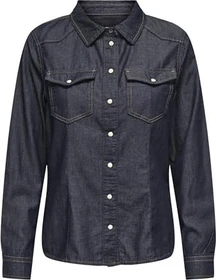 ONLY Alexa Jeans Hemd langarm dark blue denim (Damen)