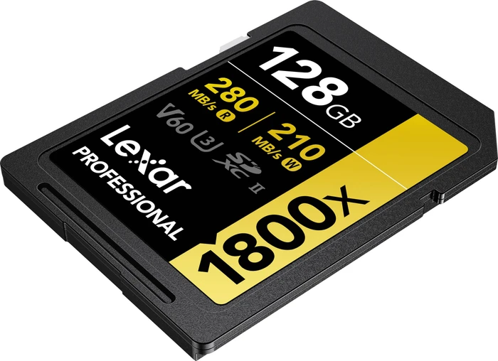 Lexar Professional 1800x Gold Series R280/W210 128GB, UHS-II U3, Class 10, 2er-Pack