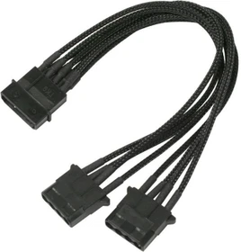 Nanoxia 4-Pin-Molex Y-Kabel 20cm, einzeln gesleeved schwarz (NX4PY2E)