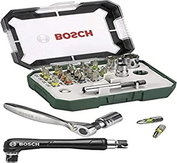 Bosch DIY Bitset/Steckschlüsselsatz inkl. Werkzeugbox, 27-tlg.