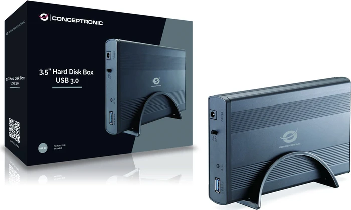 Conceptronic 3.5" Hard Disk Box, schwarz, 3.5", USB-A 3.0