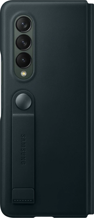 Samsung Leather Flip Cover für Galaxy Z Fold 3 5G grün