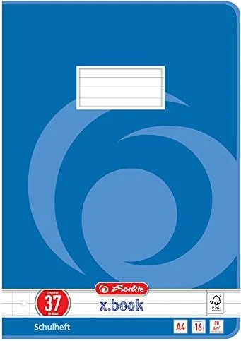 Herlitz x.book Schulheft, A4, Lineatur 37, 16 Blatt