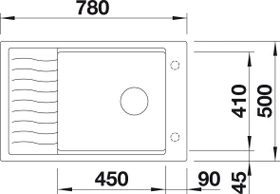 Blanco Elon XL 6 S InFino Becken reversibel weiß