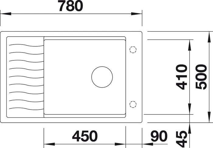 Blanco Elon XL 6 S InFino Becken reversibel weiß