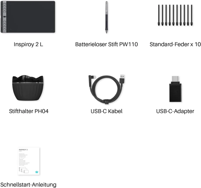 Huion Inspiroy 2 L H1061P, Black