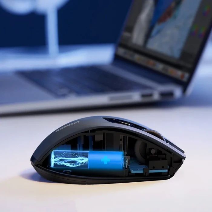Ugreen MU006 Ergonomic Wireless Mouse, schwarz, USB/Bluetooth