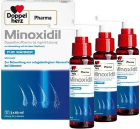 Minoxidil 50 mg/ml Lösung für Männer, 180ml (3x 60ml)
