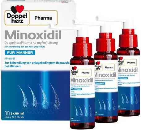 Minoxidil 50 mg/ml Lösung für Männer, 180ml (3x 60ml)