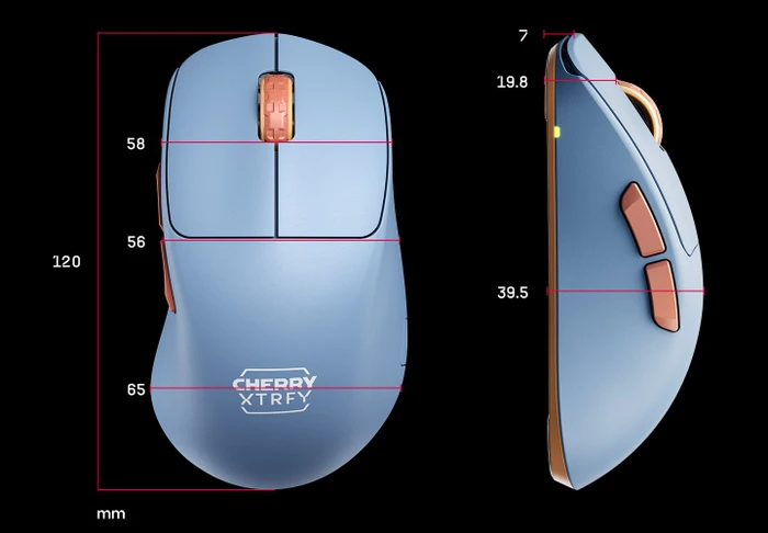 Cherry Xtrfy M64 Wireless blau, USB