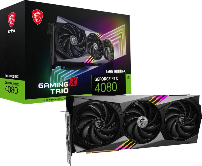MSI GeForce RTX 4080 Gaming X Trio 16G, 16GB GDDR6X, HDMI, 3x DP