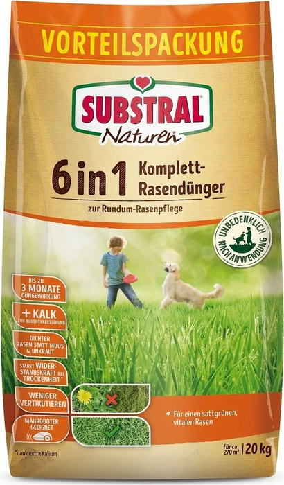 Evergreen Garden Care Substral Naturen 6in1 Komplett-Rasendünger, 20kg