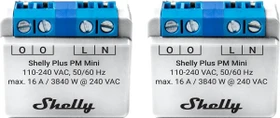 Shelly Plus PM Mini, 1-Kanal, Unterputz, Strom-/Energiemesser, 2er-Pack