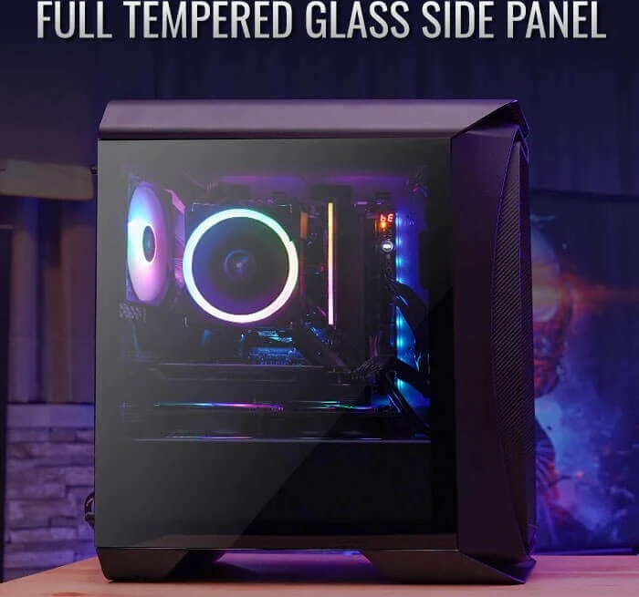 AeroCool Aero One Mini Frost, schwarz, Glasfenster