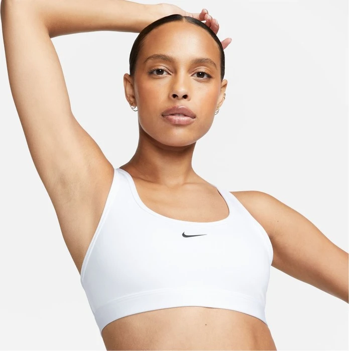 Nike Swoosh Light Support Sport-BH weiß/schwarz (Damen)