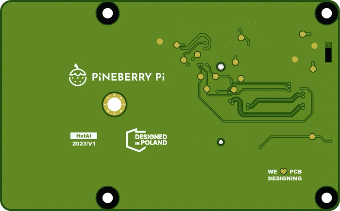 Pineberry Pi Hat AI! Coral Edge TPU Hat, M.2 E-Key 2230 PCIe Slot für Raspberry Pi 5