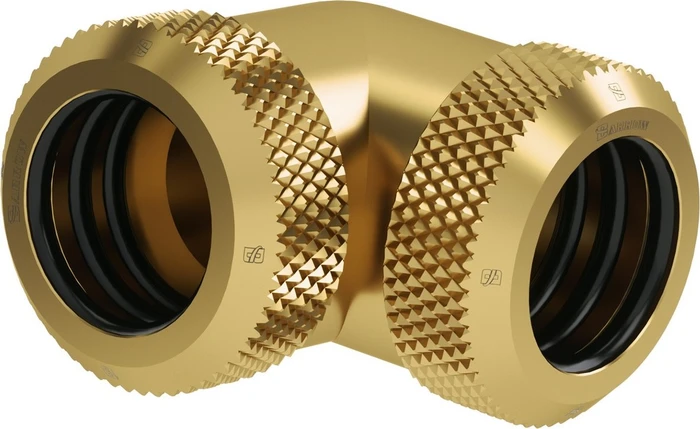 Barrow TWT90KNS-K14 90° Verbinder für 14mm Hard Tubes, gold
