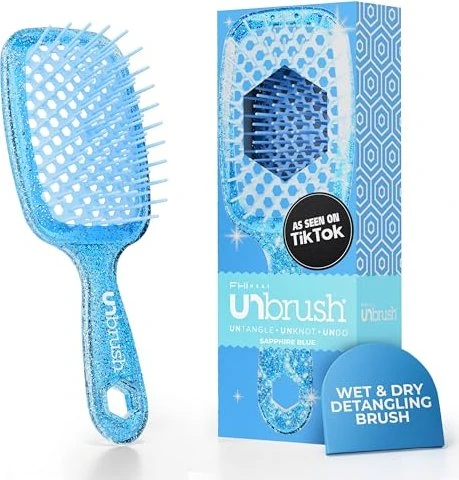 UNbrush Detangling Brush sapphire blue