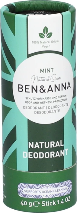 Ben & Anna Mint Papertube Deodorant Stick, 40g