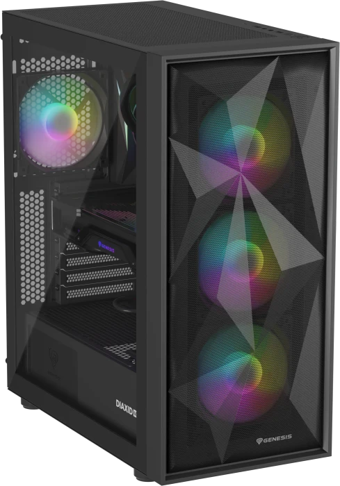 Genesis Diaxid 605 ARGB, schwarz, Glasfenster