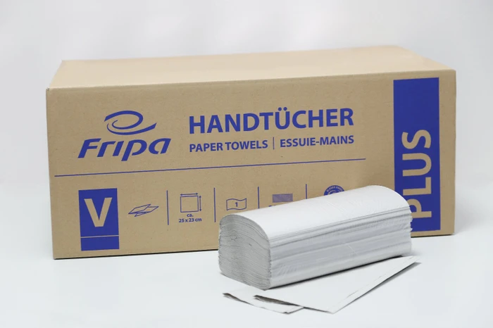 Fripa Plus 25x23cm Papierhandtücher 1-lagig natur, 5000 Stück