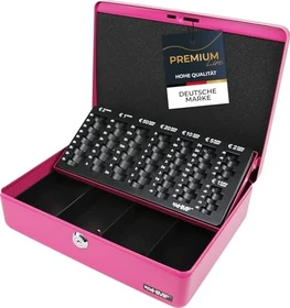 HMF 10015 Geldkassette, pink, Schlüsselschloss