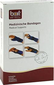 Bort Medical ManuStabil kurz Handgelenkbandage rechts Größe S grau/blau, 1 Stück